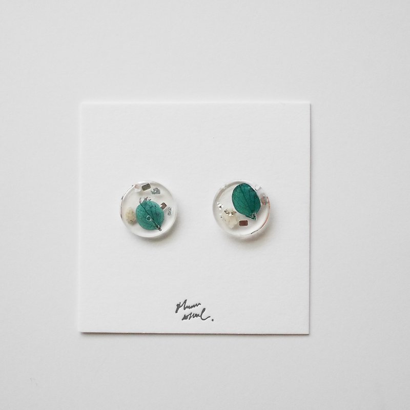 Earrings ピアス / イヤリング | Lake water - ต่างหู - เรซิน สีเขียว