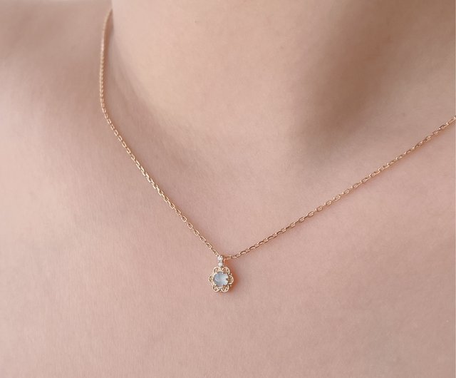 ピーチアクア クレッセントムーン ネックレス ハワイ BellaAnela ピーチアクア クレッセントムーン ネックレス ハワイ BellaAnela