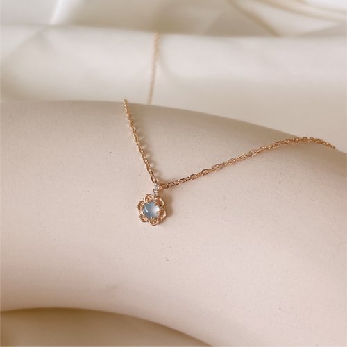 ピーチアクア クレッセントムーン ネックレス ハワイ BellaAnela ピーチアクア クレッセントムーン ネックレス ハワイ BellaAnela