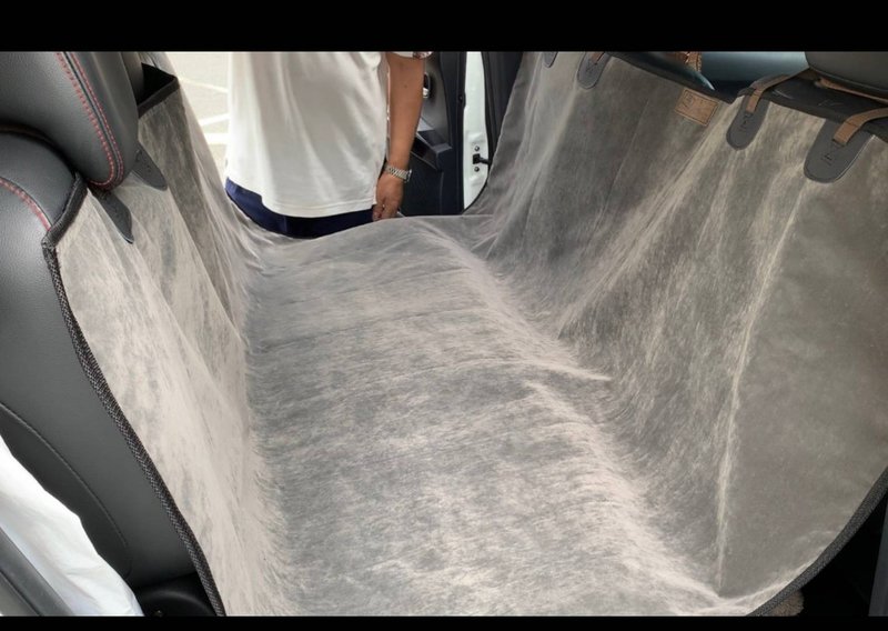 Pet Car Seat Mat - Elephant Grey (Outer package dimensions approx. 135x145 cm) - ที่นอนสัตว์ - ไฟเบอร์อื่นๆ 