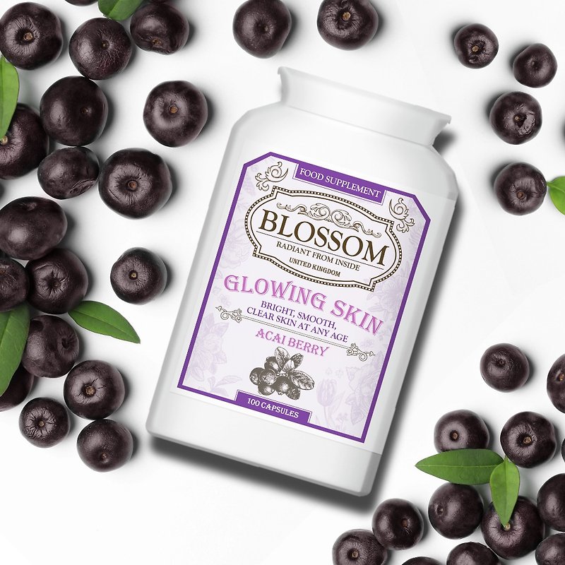 Blossom Glowing Skin 100cap - 健康食品・サプリメント - コンセントレート・抽出物 ブラウン