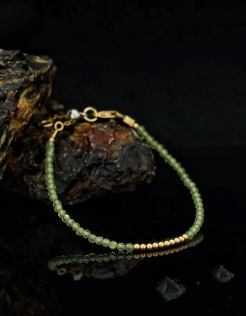BNA Jewelry 記憶合金水晶手鍊系列 橄欖石 14K包金 GF 手鍊