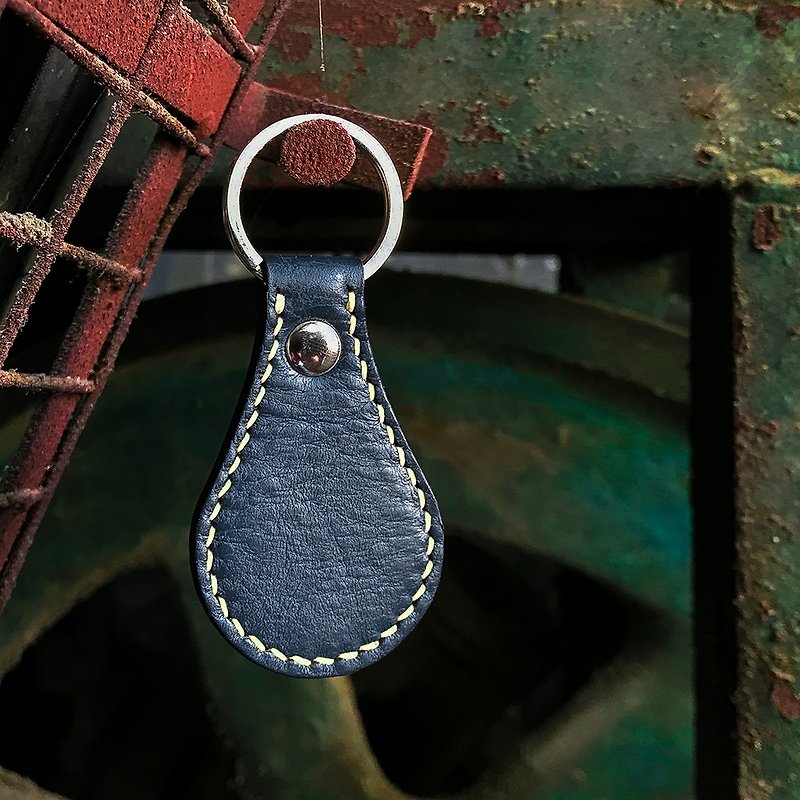 Key Chain。Leather Stitching Pack。BSP055 - Leather Goods - Genuine Leather Blue