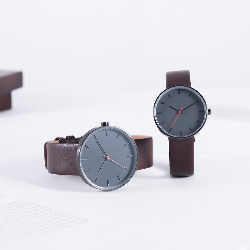 Minimal Watches: Cafe 'Collection Vol.02 - Hot Chocolate. - 女裝錶 - 真皮 灰色