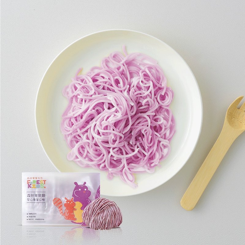 [Forest Noodles] Baby Noodles Purple Heart Sweet Potato Flavor (Pure Noodles 8pcs) - อื่นๆ - อาหารสด สีม่วง