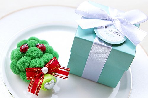 幸福朵朵 婚禮小物 花束禮物 Tiffany盒裝 實用小花椰菜磁鐵 送伴郎 驚喜抽獎 婚禮小物