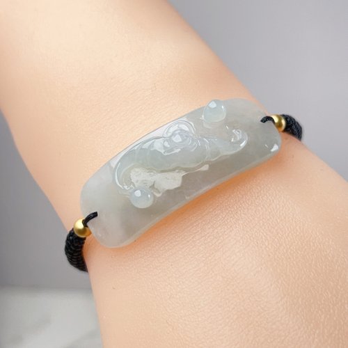 瓔珞珠寶盒 E.L.Jewelry Box 冰種翡翠福牌編織手鍊 | 天然緬甸玉A貨翡翠 | 送禮