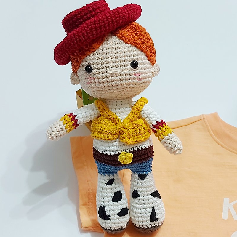 ジェシーデニム手作りかぎ針編みのなだめる人形 - 知育玩具・ぬいぐるみ - コットン・麻 