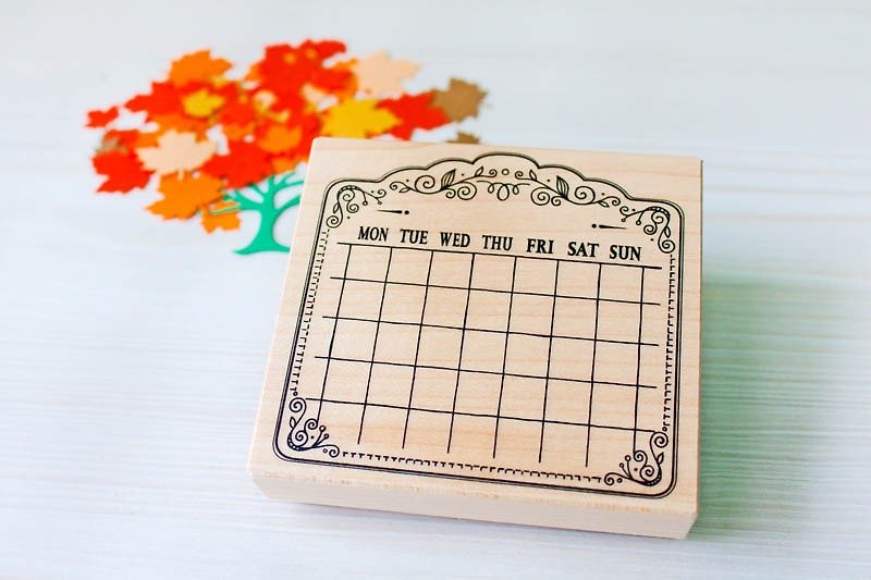 蘿莉貓的藝術假期 月曆框 楓木印章