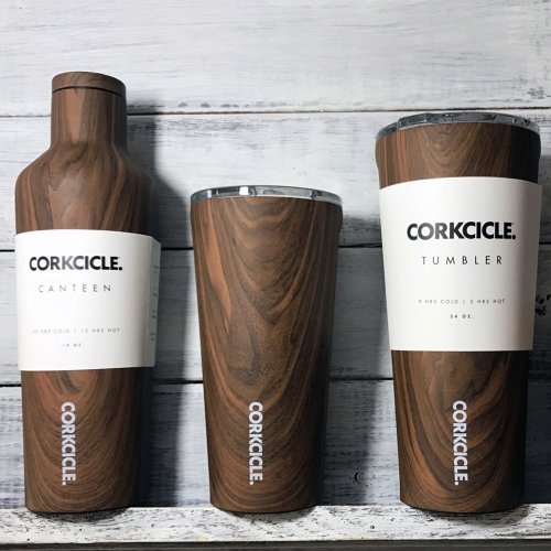 CORKCICLE CANTEEN 470ml ウッド調 3本 CORKCICLE ウッドシリーズ 三層真空広口カップ 470ml