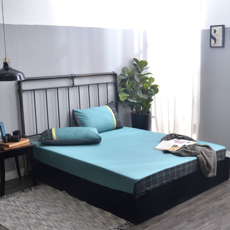 100%精梳美國棉加大雙人床包/里茲/300織 - 寢具/床包 - 棉．麻 綠色