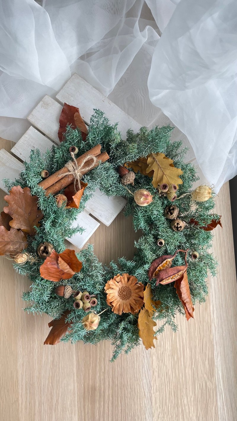 Christmas wreath/cedar flower/fruit wreath/Christmas decoration/Christmas gift/customized - Items for Display - Plants & Flowers 