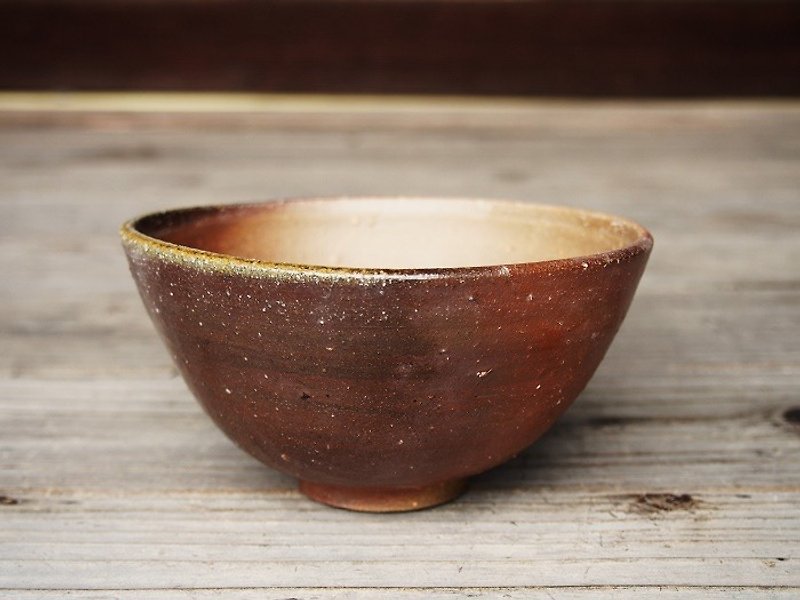日本岡山備前 陶器 陶碗（大）m1-015 - 碗 - 陶 咖啡色