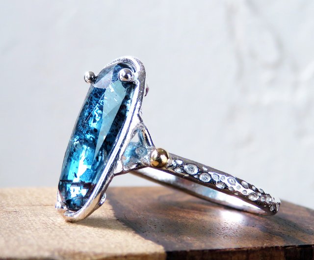 モスカイヤナイトリング / Moss Kyanite Ring ll - ショップ NATSU WORKS リング・指輪 - Pinkoi