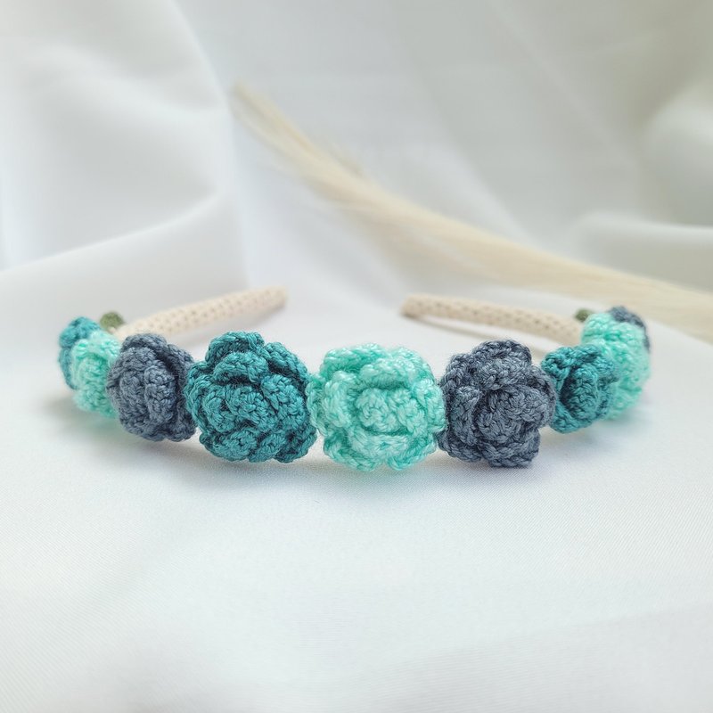 Flower lover braided headbands for adults - 髮圈/髮夾 - 聚酯纖維 粉紅色