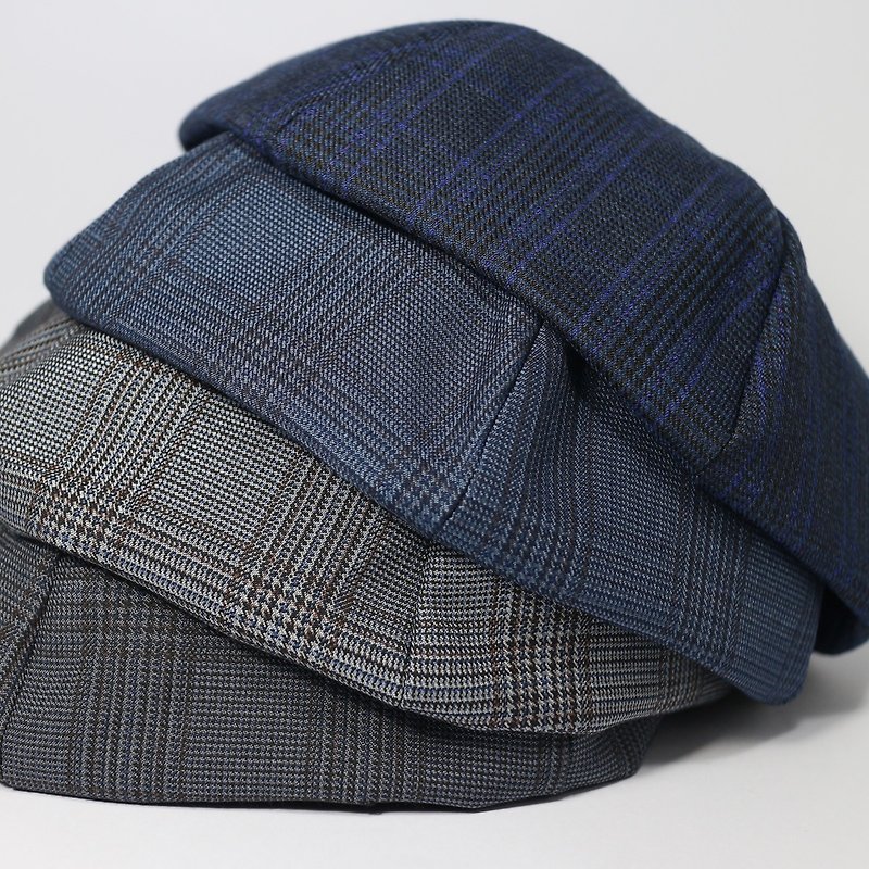 JOJA - Belle / suit material 40023 series / dark blue.grey blue.light grey.dark grey - Hats & Caps - Other Man-Made Fibers Blue