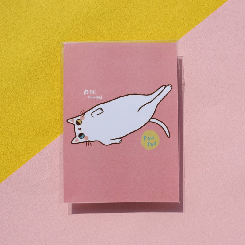 Meatball/Elongated Meat/Postcards/White Cat with Heterochromatic Eyes - Cards & Postcards - Paper 