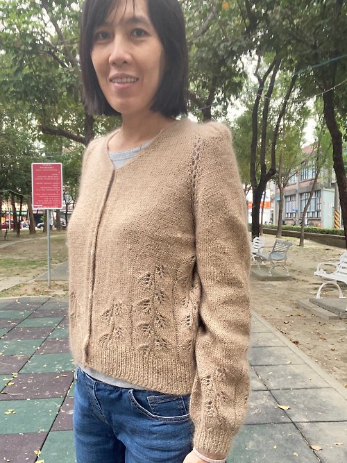 Charlotte's knitting dairy Leaf cardigan 開襟外套 棒針編織 電子織圖 中文版