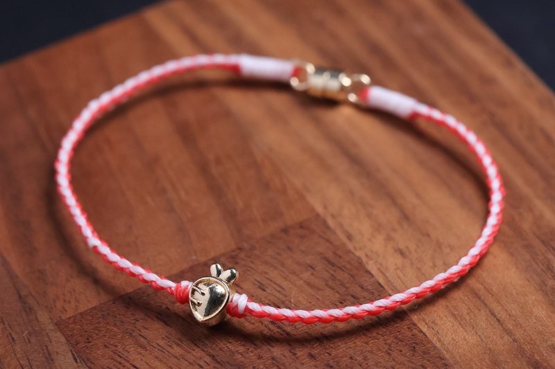 Carrot Wax rope bracelet | 14K gold plated Bronze - สร้อยข้อมือ - ทองแดงทองเหลือง 