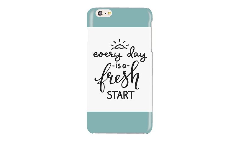 Everyone firm - [every day is the new beginning] -3D full version hard shell - RC07 - Phone Cases - Plastic Blue