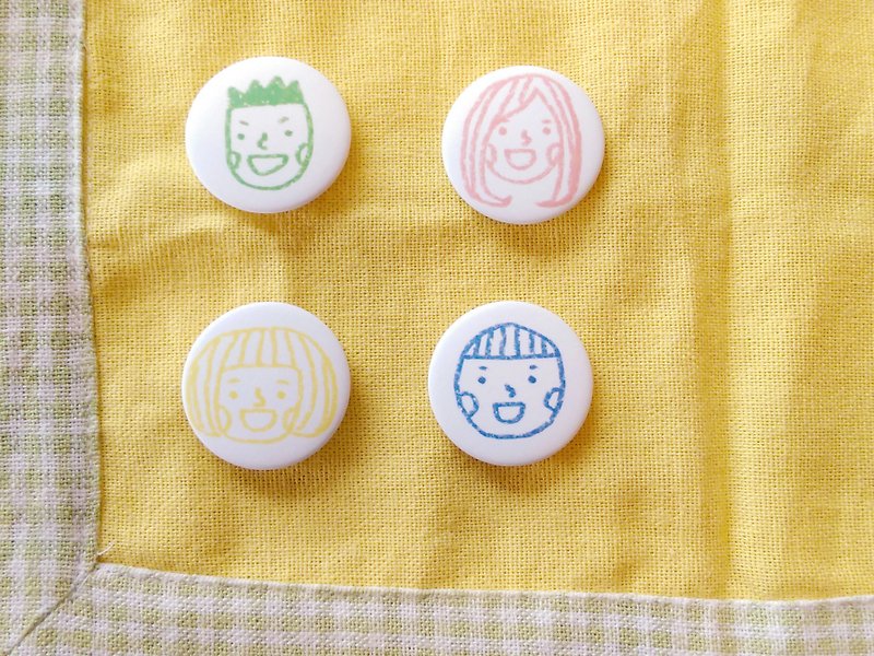 We are all 4 good friends-round small badge - Badges & Pins - Plastic White