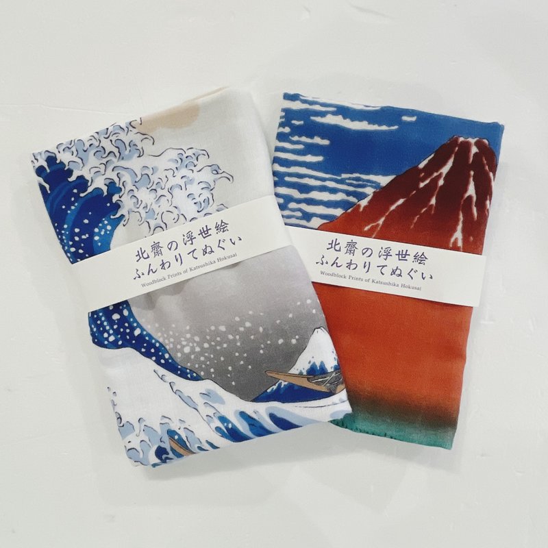 浮世繪二重紗布巾-葛氏北齋 - 毛巾/浴巾 - 棉．麻 