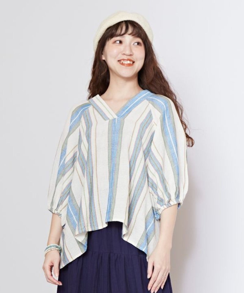 【熱門預購】南印度南風拾光寬袖柔綿美背上衣 (3色) IMC-5201 - 女上衣/長袖上衣 - 棉．麻 