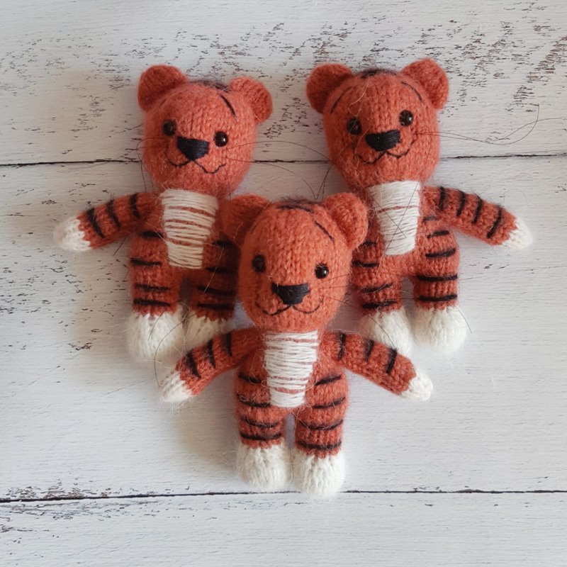 Tiger toy knitting pattern. PDF. Amigurumi tutorial. Animal knitting pattern. - 手工藝教學/工具書 - 其他材質 