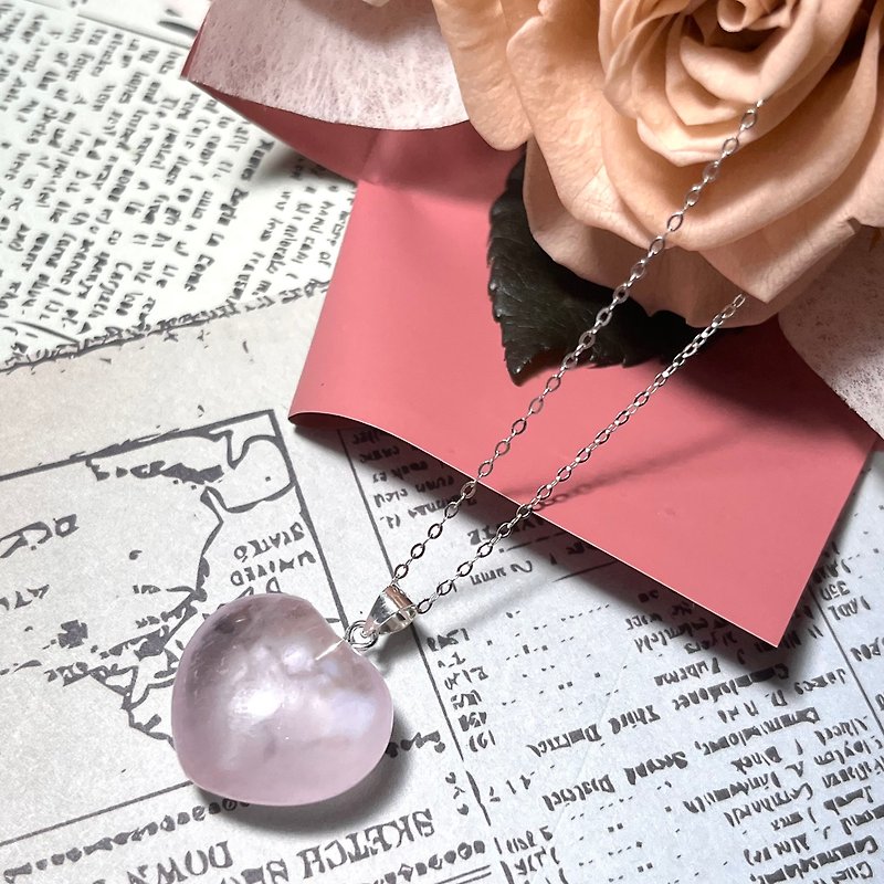 [Waiwaixi Crystal] Stone Love Crystal Necklace - Necklaces - Gemstone Blue