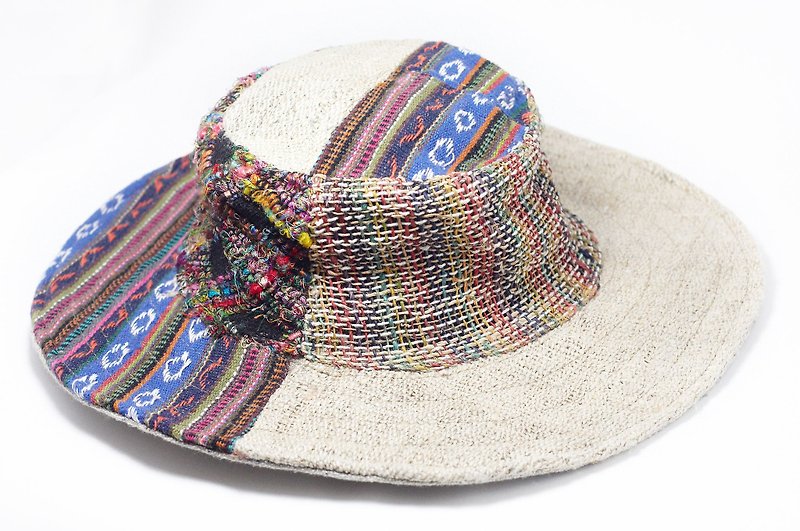 Ethnic stitching hand-woven cotton hat / knitted hat / hat / visor / hat - national totem hit the color (limit one) - หมวก - ผ้าฝ้าย/ผ้าลินิน หลากหลายสี