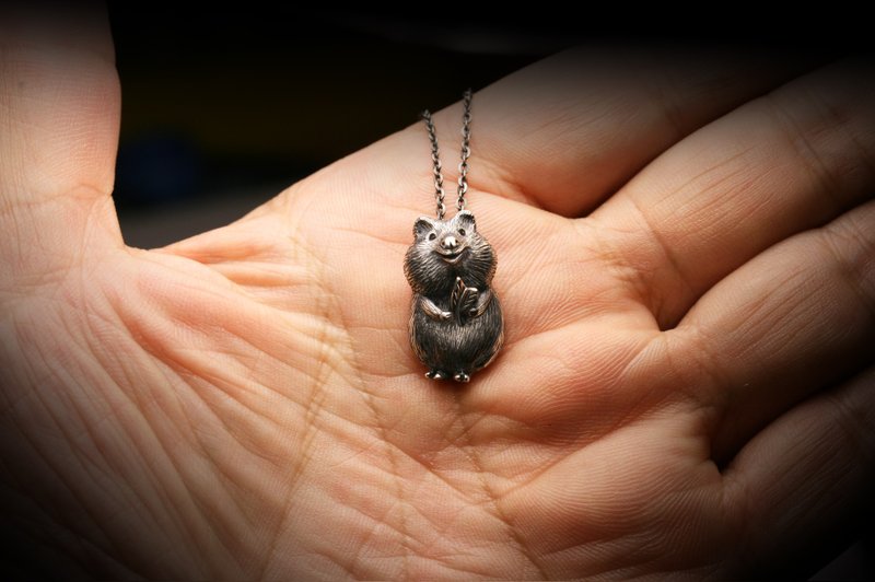 Quokka necklace - Necklaces - Other Metals Silver