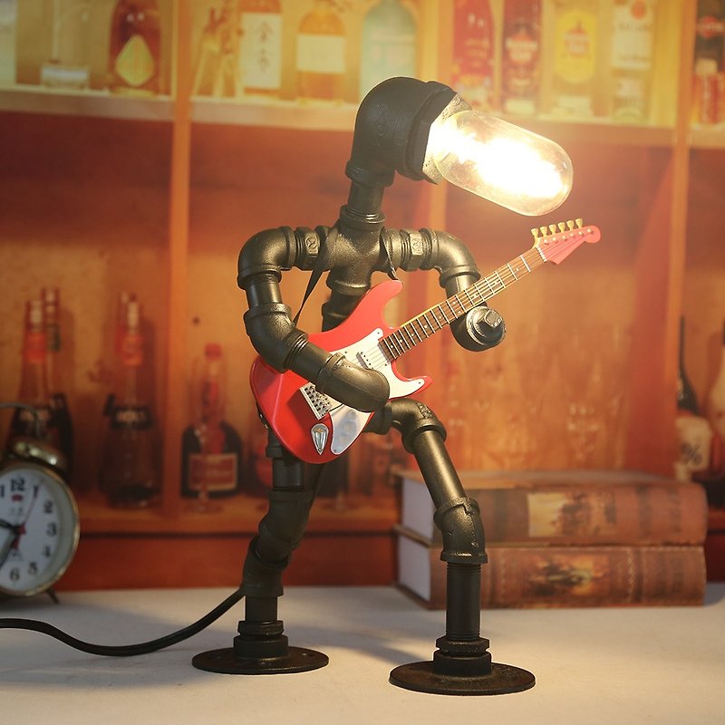 Gift desk lamp American industrial style robot desk lamp water pipe lamp guitar desk lamp - Lighting - Other Metals 