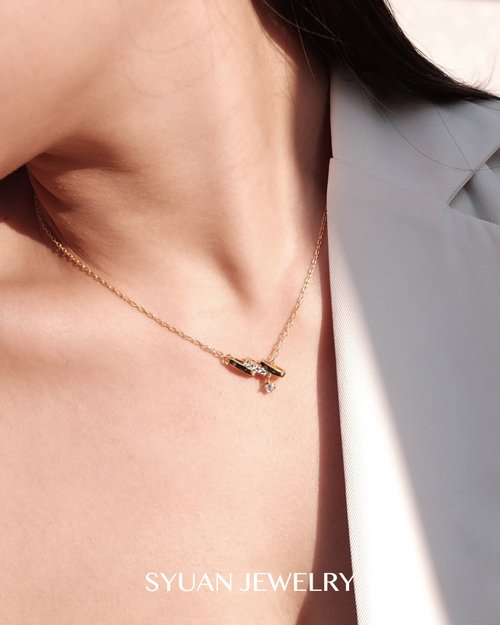 SYUAN JEWELRY SYUAN JEWELRY | Belle— 鍍18K經典線條鋯石項鍊