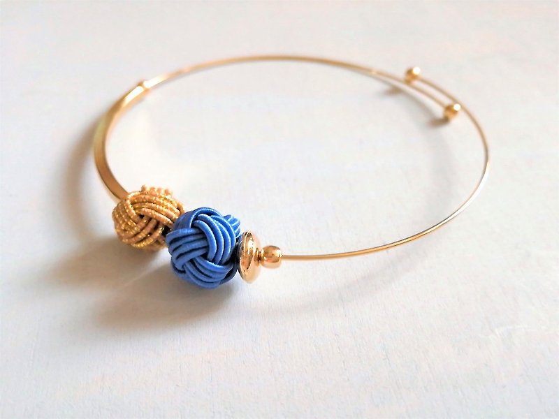 Water drain bracelet Color: Blue × Gold / Free Size - Bracelets - Eco-Friendly Materials Blue
