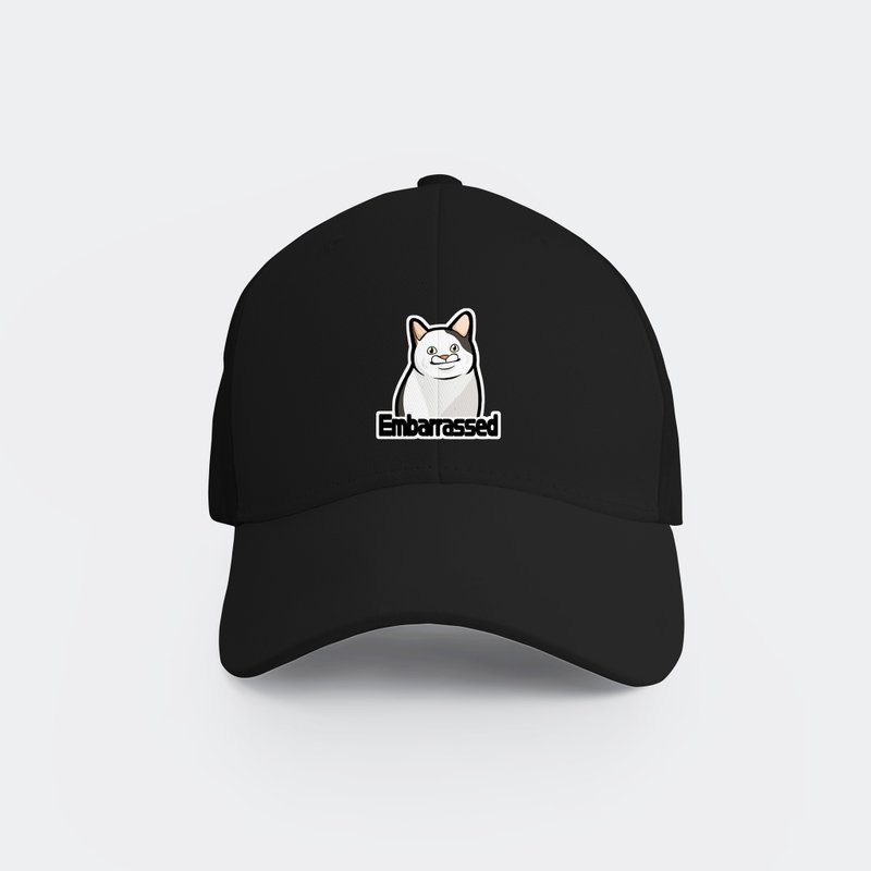 Memes Awkward Cat North Harbor North Harbor Classic Baseball Cap - หมวก - ผ้าฝ้าย/ผ้าลินิน สีดำ