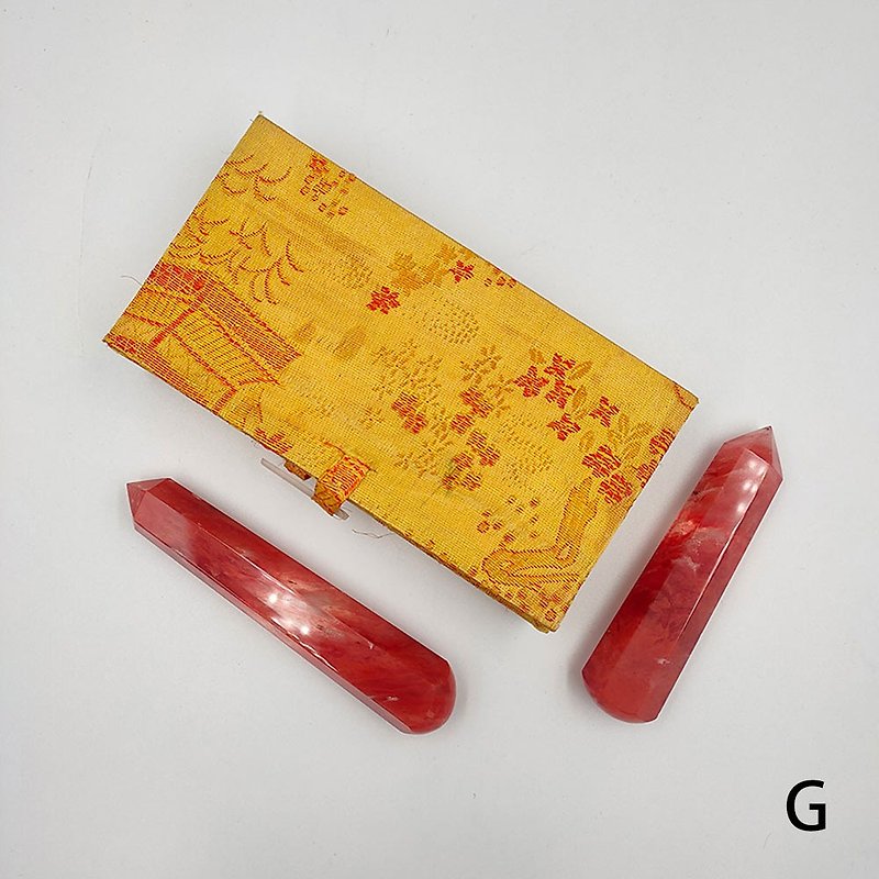 Red Crystal Column Gift Box-A total of 6 types of feng shui ornaments - ของวางตกแต่ง - วัสดุอื่นๆ สีแดง