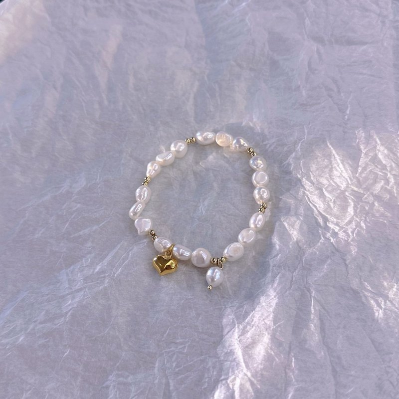 Natural freshwater pearl 14K gold bracelet - Bracelets - Pearl Gold