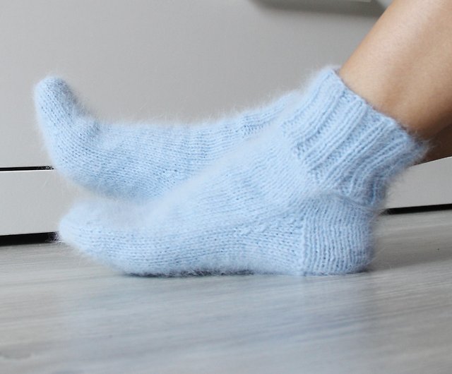 Angora socks. Hand knit angora wool socks - Shop Vanillamuss Socks - Pinkoi