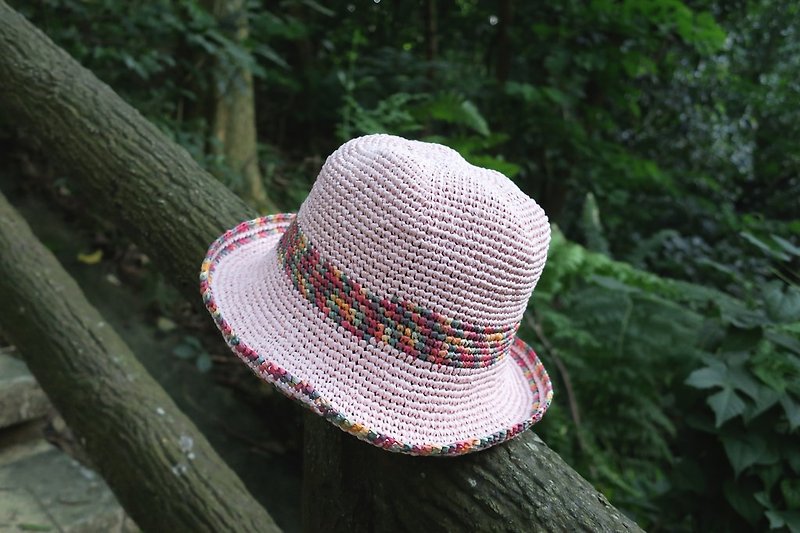 Exclusive order - A mother's hand hat / big round hat / pink color - Hats & Caps - Paper Pink