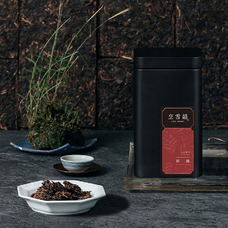 【Peng Xue Yun】Round round canned loose tea cooked tea (50g) - ชา - วัสดุอื่นๆ สีดำ