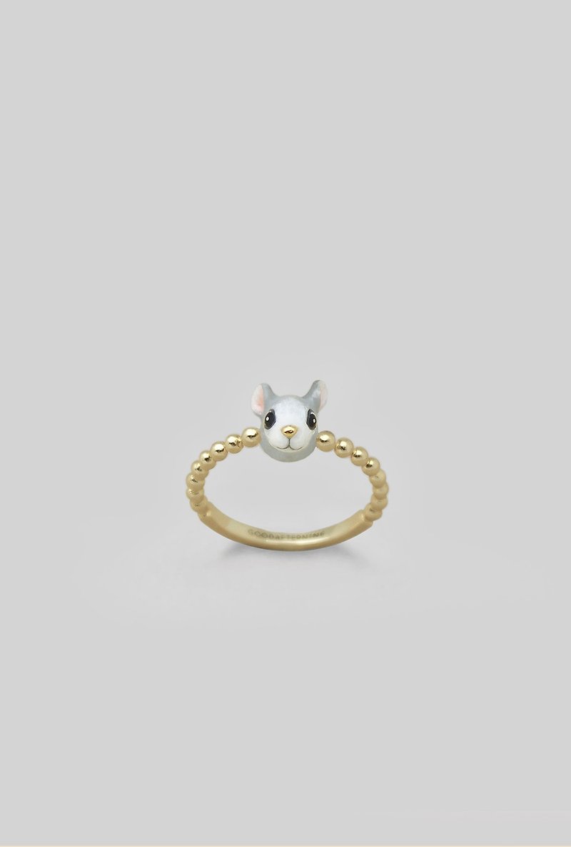 Rat Ring - Chinese zodiac animals. Sign - Zign Collection , Year of Rat - General Rings - Other Metals Gray