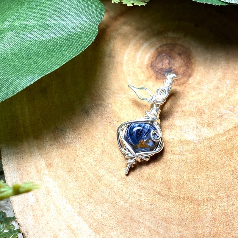 能量水晶項鍊-埃羅絲-彼得石、水晶靈擺項鍊 - 項鍊 - 石頭 藍色