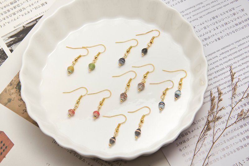 pinkoi internet sale limited activity - basic pattern pattern paper beads drape earrings