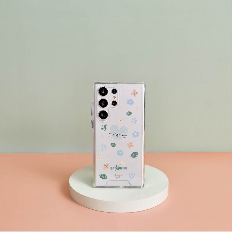 Mandie フラワー マウス落下防止透明 SAMSUNG 携帯電話ケース - スマホケース・カバー - プラスチック 多色