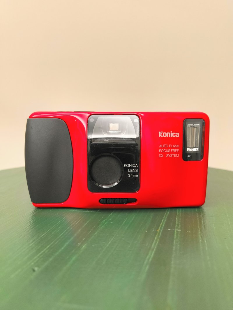 [135 film camera] 70% new Konica Tops Autodate point-and-shoot film camera - Cameras - Plastic Red