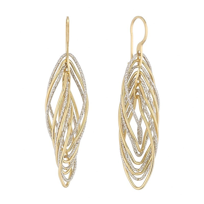 LUCIANO MILANO Snow surround-multi-layered sterling silver earrings - Earrings & Clip-ons - Other Metals Gold