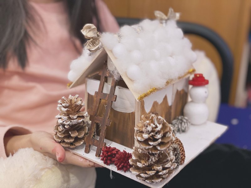 【Christmas handmade painted gingerbread cabin】 Christmas limited event - วาดภาพ/ศิลปะการเขียน - อะคริลิค 