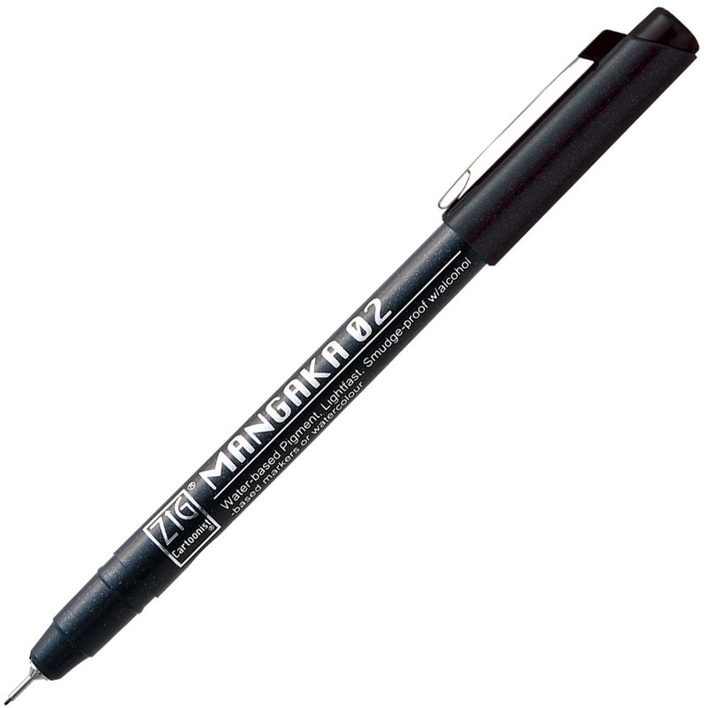 [Kuretake Japan Kuretake] ZIG Comic Pen Black 0.2 - Other Writing Utensils - Plastic Black