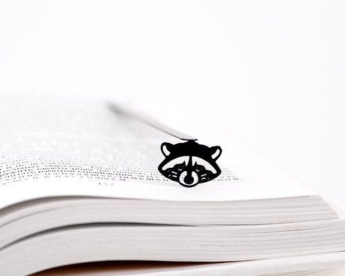 Design Atelier Article Metal Bookmark // Raccoon // Perfect gift for book lover // Free shipping