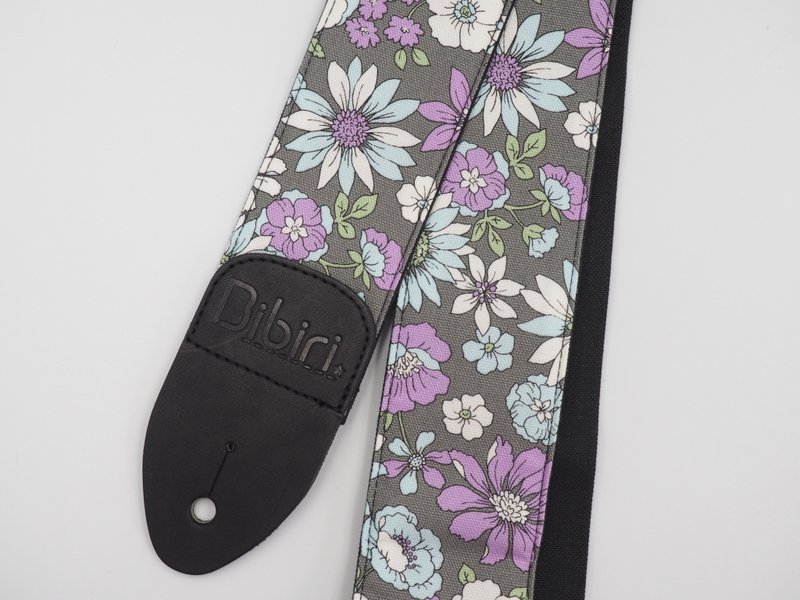 Canvas guitar strap  Kurashiki canvas & Tochigi leather - อื่นๆ - ผ้าฝ้าย/ผ้าลินิน ขาว